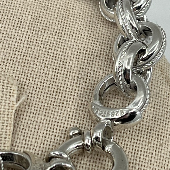 Vintage Milor Italy Epiphany 925 Sterling Silver Chain Bracelet - Picture 6 of 14